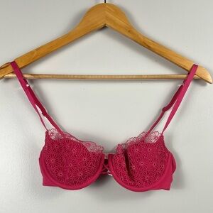 Victoria’s Secret 2005 pink lace push-up without padding very sexy bra size 34B